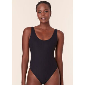 Andie The Ibiza One Piece Ribbed Black S NWT